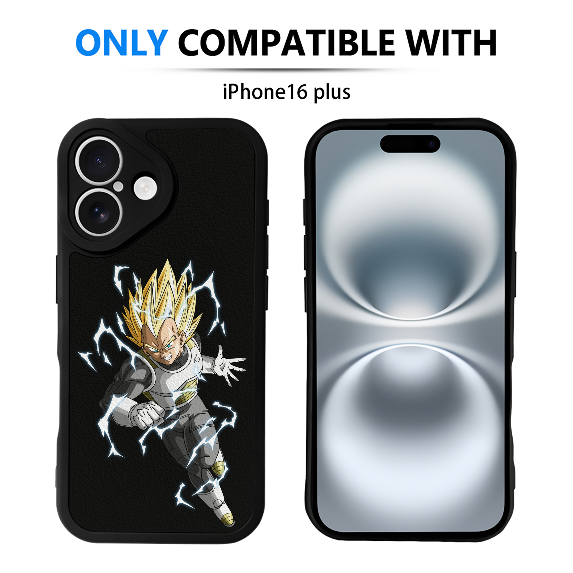 （画像用） ドラゴンボール ベジータ四世（Bejīta Yonsei）DRAGON BALL Vegeta IV 【iPhone 16シリーズ対応】シリコンスマホケース（レザー調） 材質：シリコン